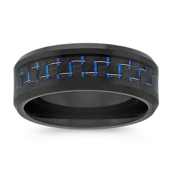 Max-T Titanium Comfort Fit Ring with Black Ionic Plating (8mm)