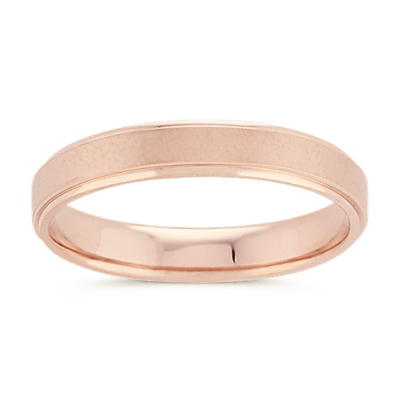 Mens Classic Wedding Band in 14K Rose Gold (4mm)
