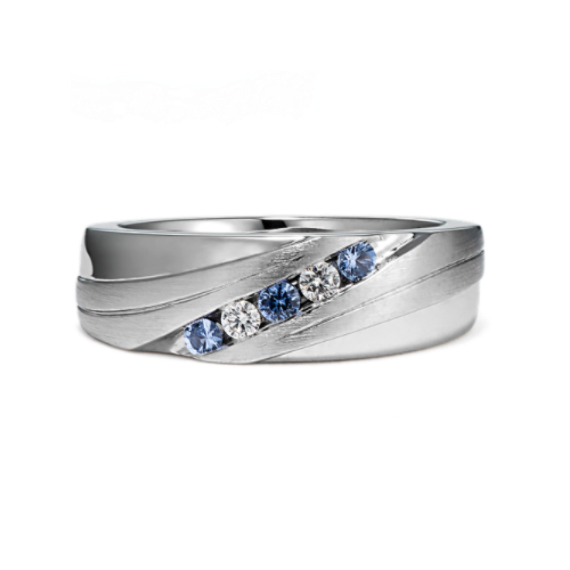Adrian Sapphire & Diamond Band (8mm)