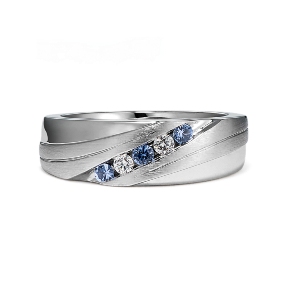 Adrian Sapphire & Diamond Band (8mm)