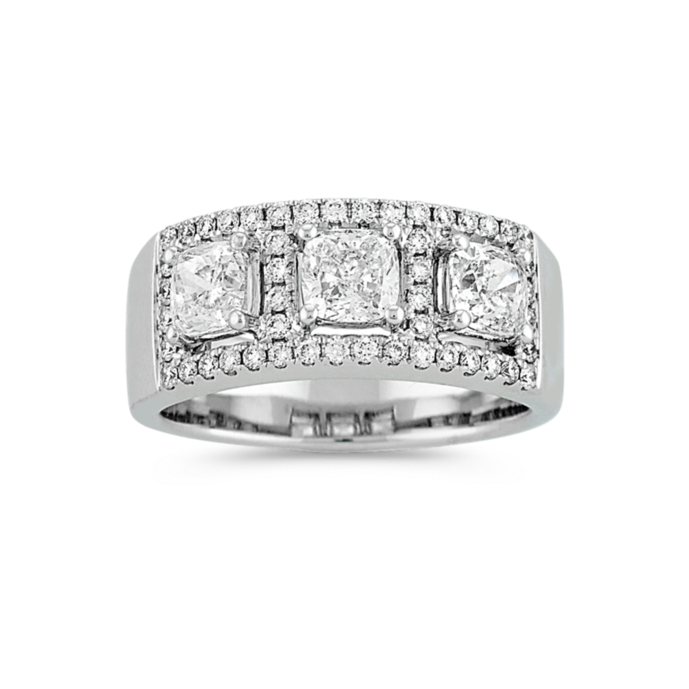 Mesmerize Diamond Wedding Band in 18K White Gold