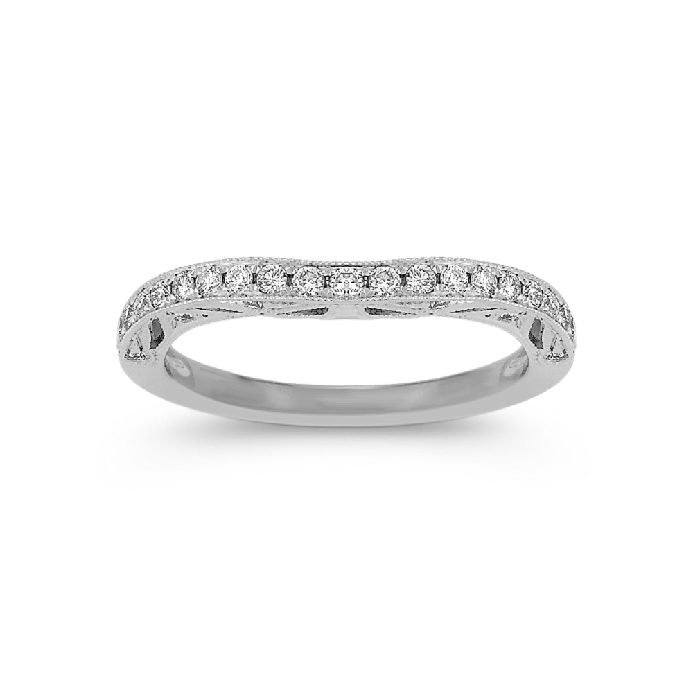 Mira Contour Natural Diamond Wedding Band