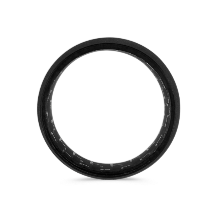 Modern Black Cobalt & Carbon Fiber Ring (8mm)