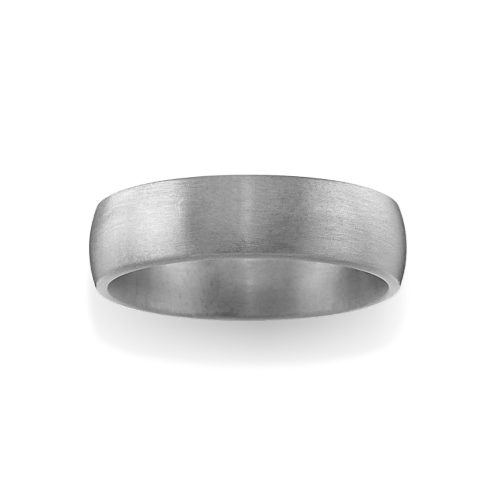 Modern Grey Tantalum Mens Ring (6mm)