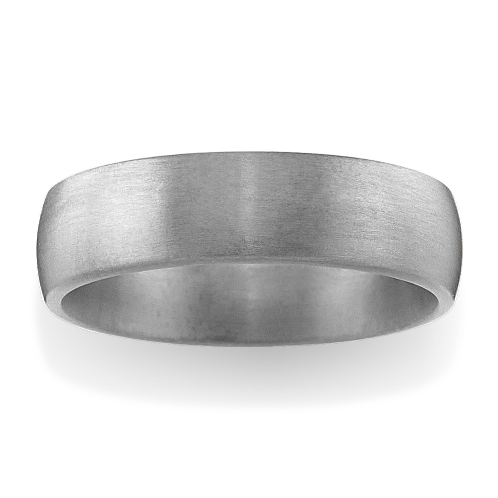 Modern Grey Tantalum Mens Ring (6mm)