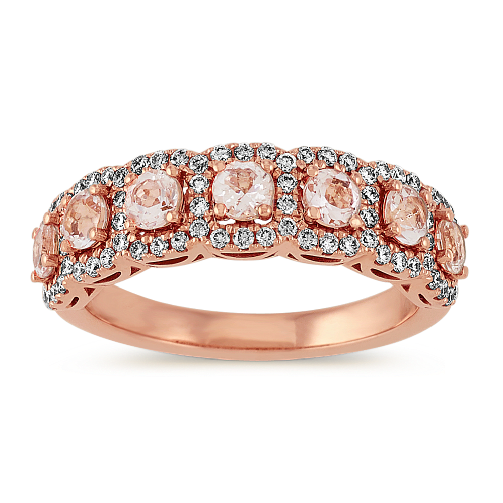 Morganite and Diamond Ring