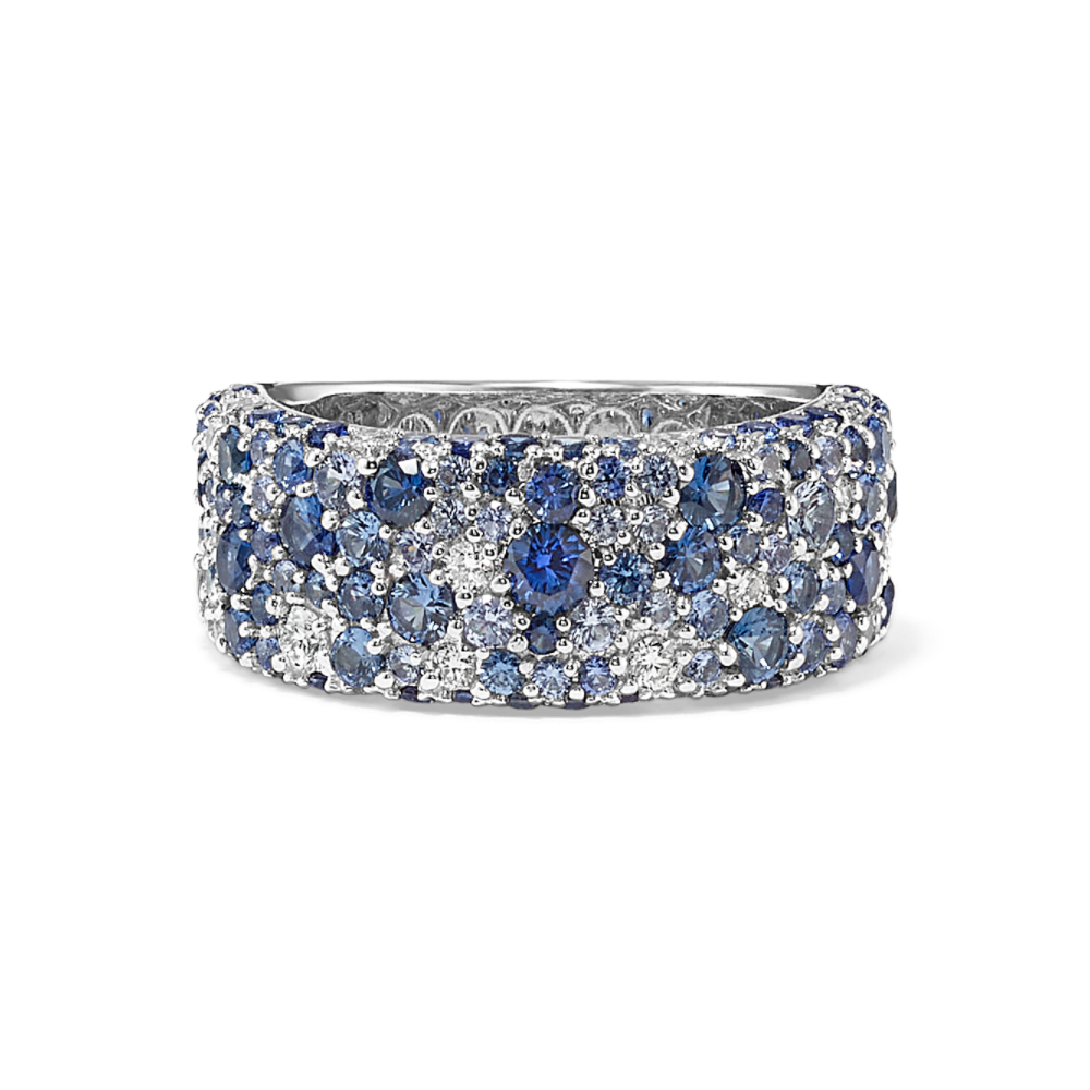 Mosaic Blue Sapphire & Diamond Ring (5.7mm)