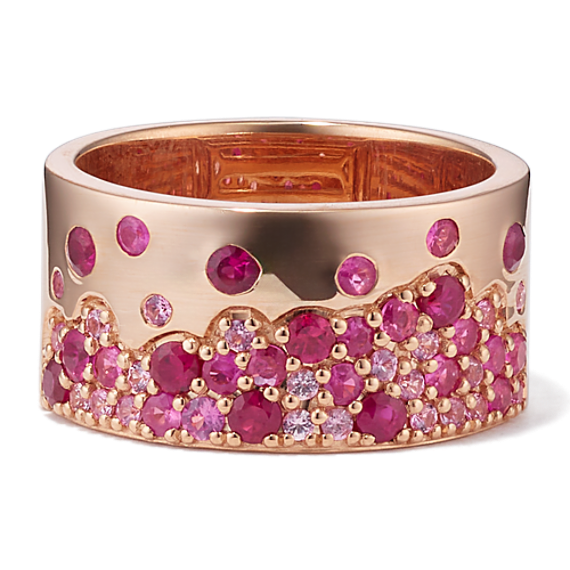 Mosaic Ruby & Pink Sapphire Cigar Band