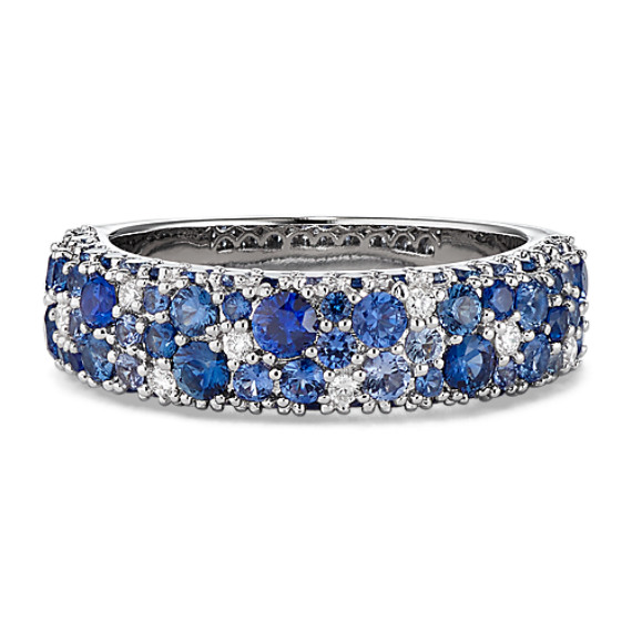 blue sapphire and diamond ring