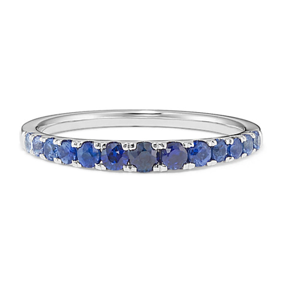 Demi Multi-Colored Blue Sapphire Ring in 14K White Gold