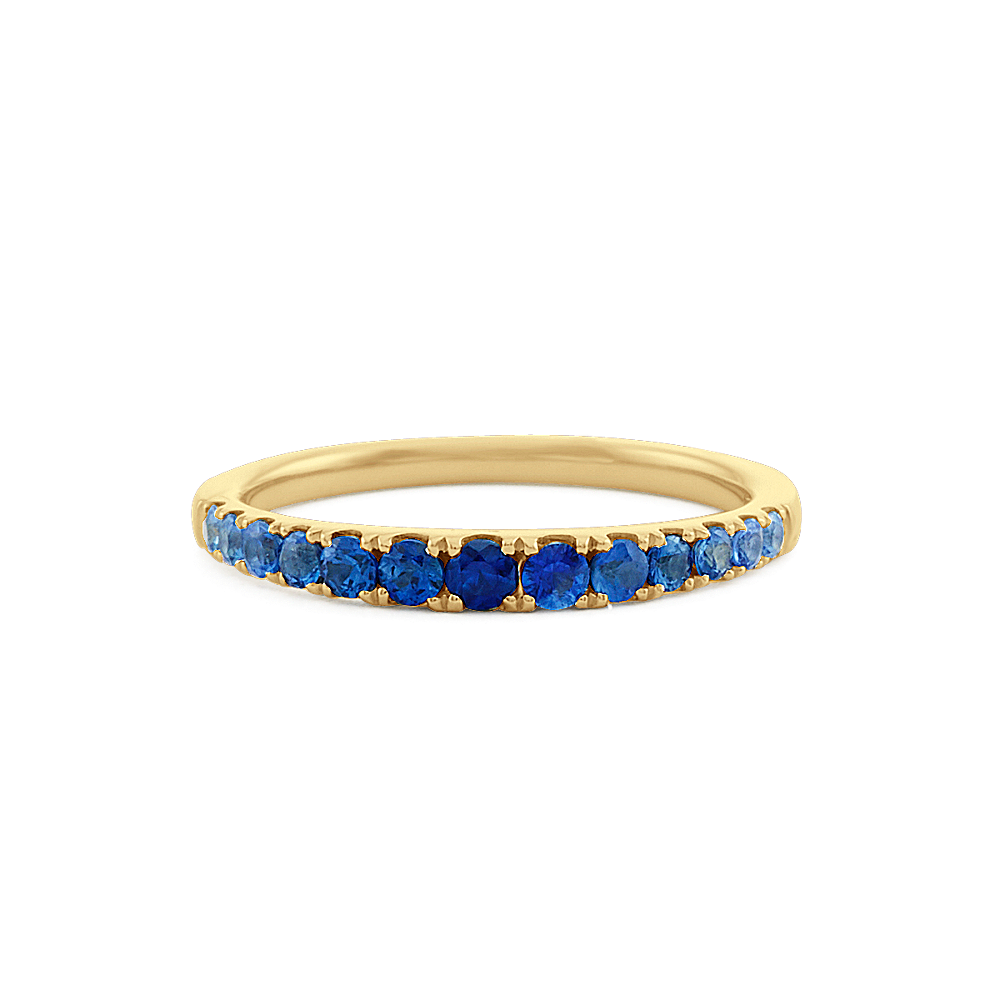 Demi Multi-Colored Blue Sapphire Ring in 14K Yellow Gold | Shane Co.
