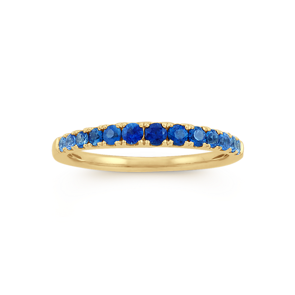 Demi Multi-Colored Blue Sapphire Ring in 14K Yellow Gold