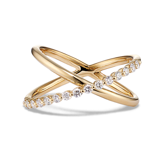 Xyla Crossover Diamond Ring
