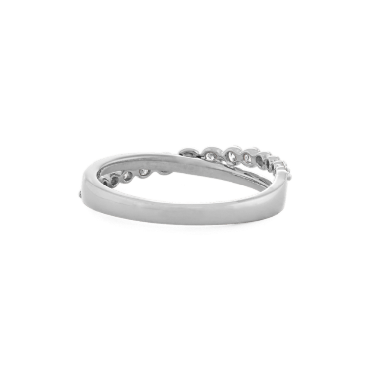 Oasis Natural Diamond Crossover Wedding Band in Platinum