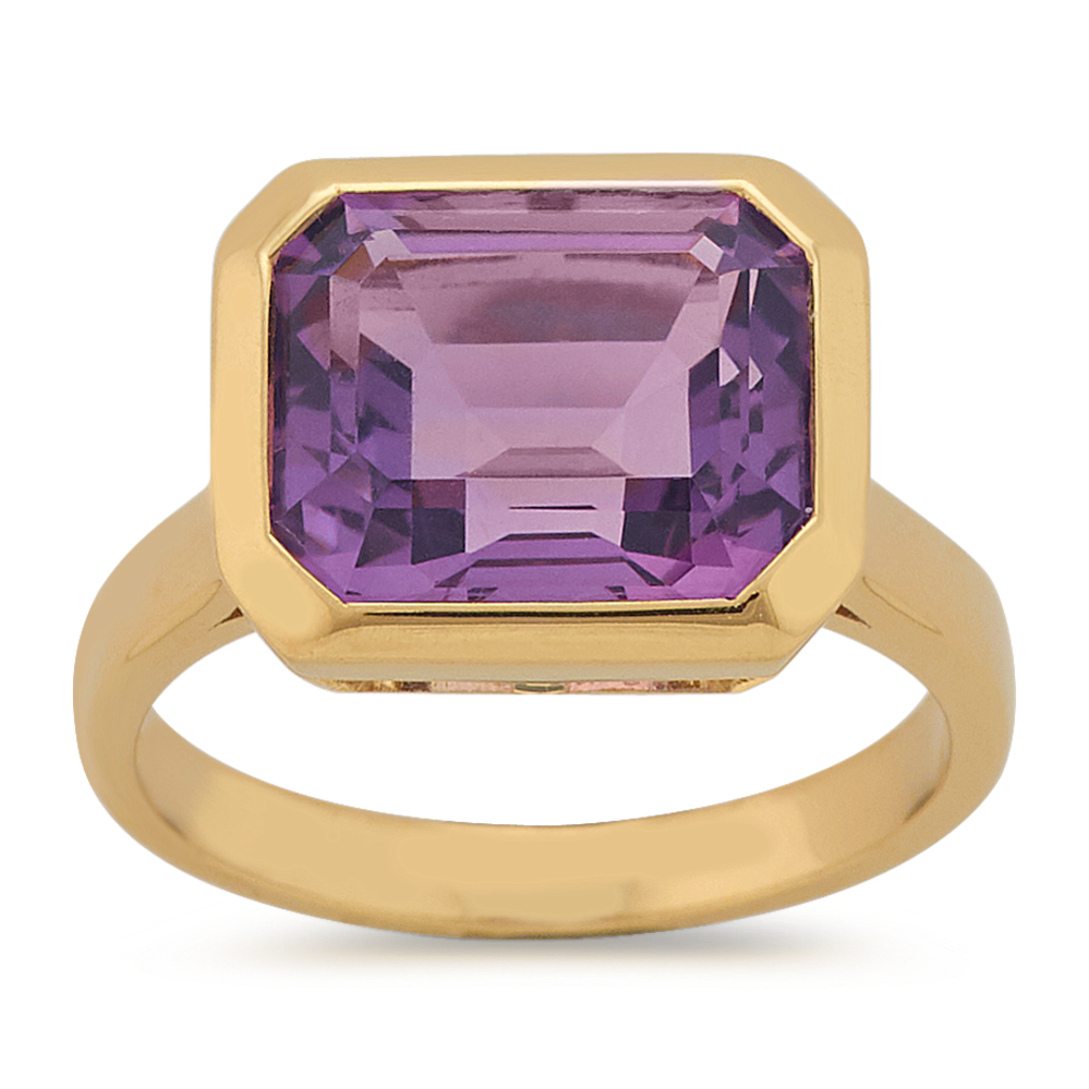 Octagon Amethyst Ring in Vermeil
