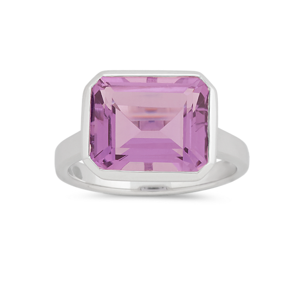 Octagon Bezel-Set Light Purple Amethyst Ring