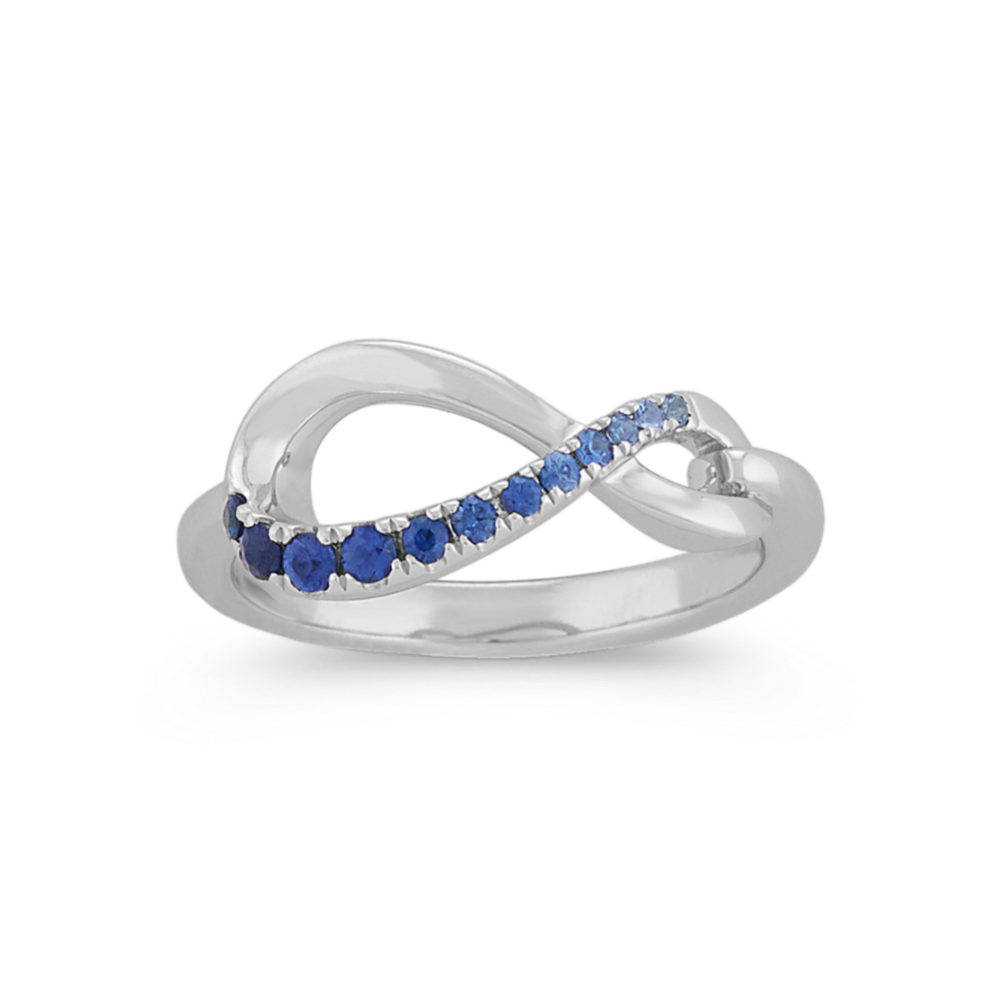 Ombre Blue Sapphire Infinity Ring