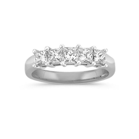 Five-Stone Princess Cut Diamond Band
