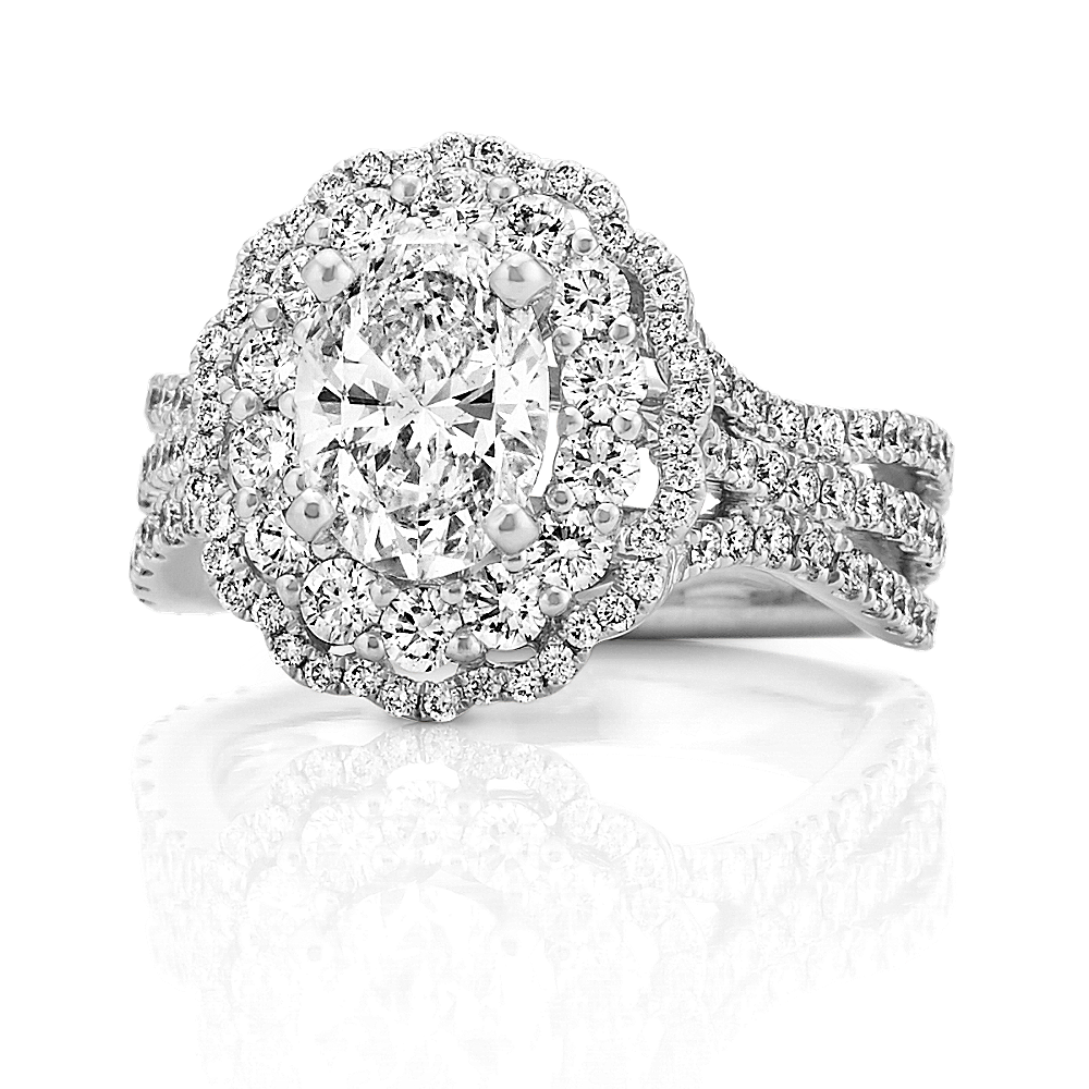 Dione Double Halo Engagement Ring Shane Co.