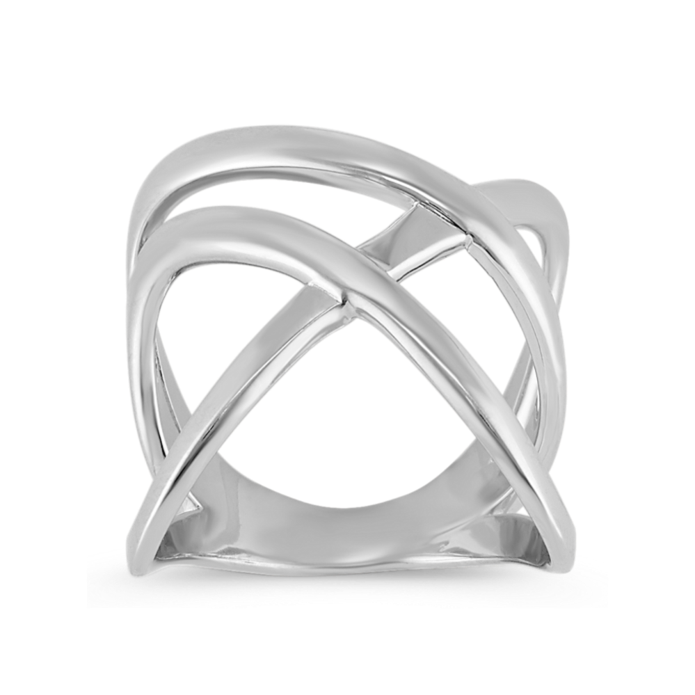 Overlapping Fashion Ring in Sterling Silver
