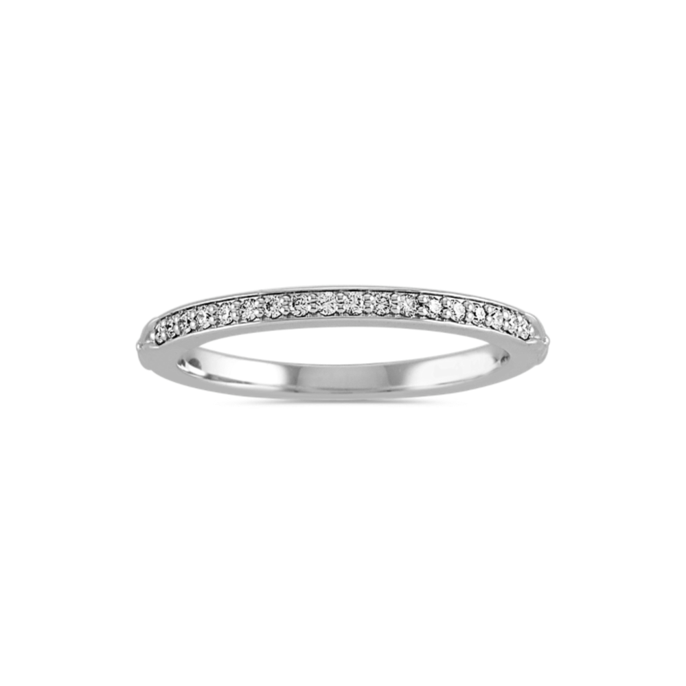 Pave-Set Diamond Band in 14k White Gold
