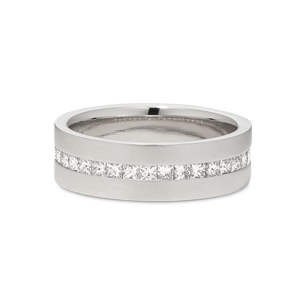 Clyde 14K White Gold & Diamond Band (7mm)