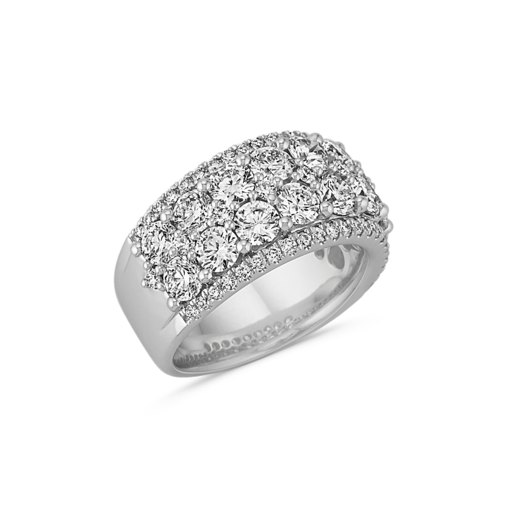 Pave-Set Round Diamond Ring | Shane Co.