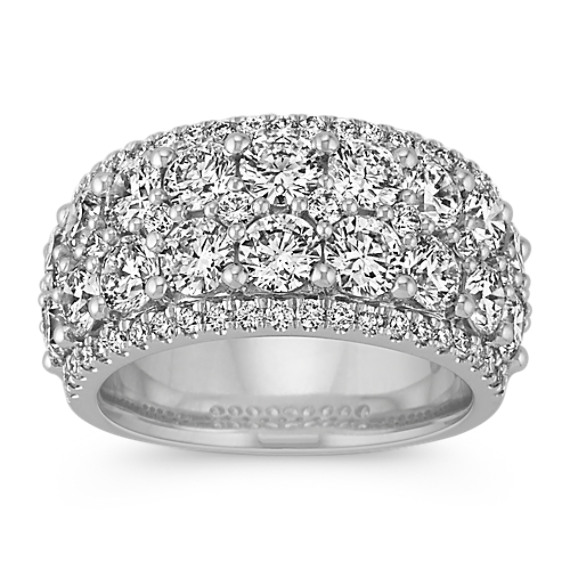 Pave-Set Round Diamond Ring