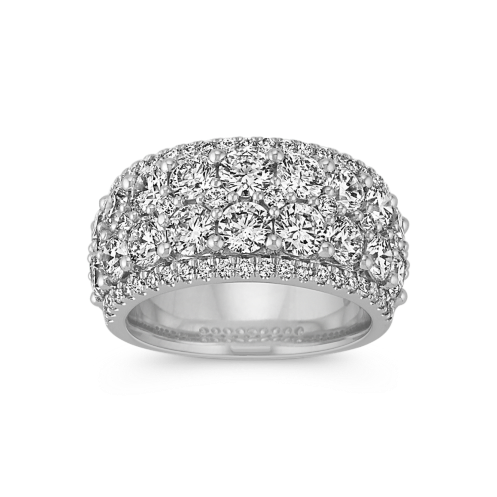 Pave-Set Round Diamond Ring