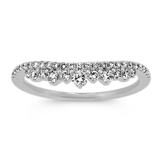 Pave-Set Wedding Band in 14k White Gold