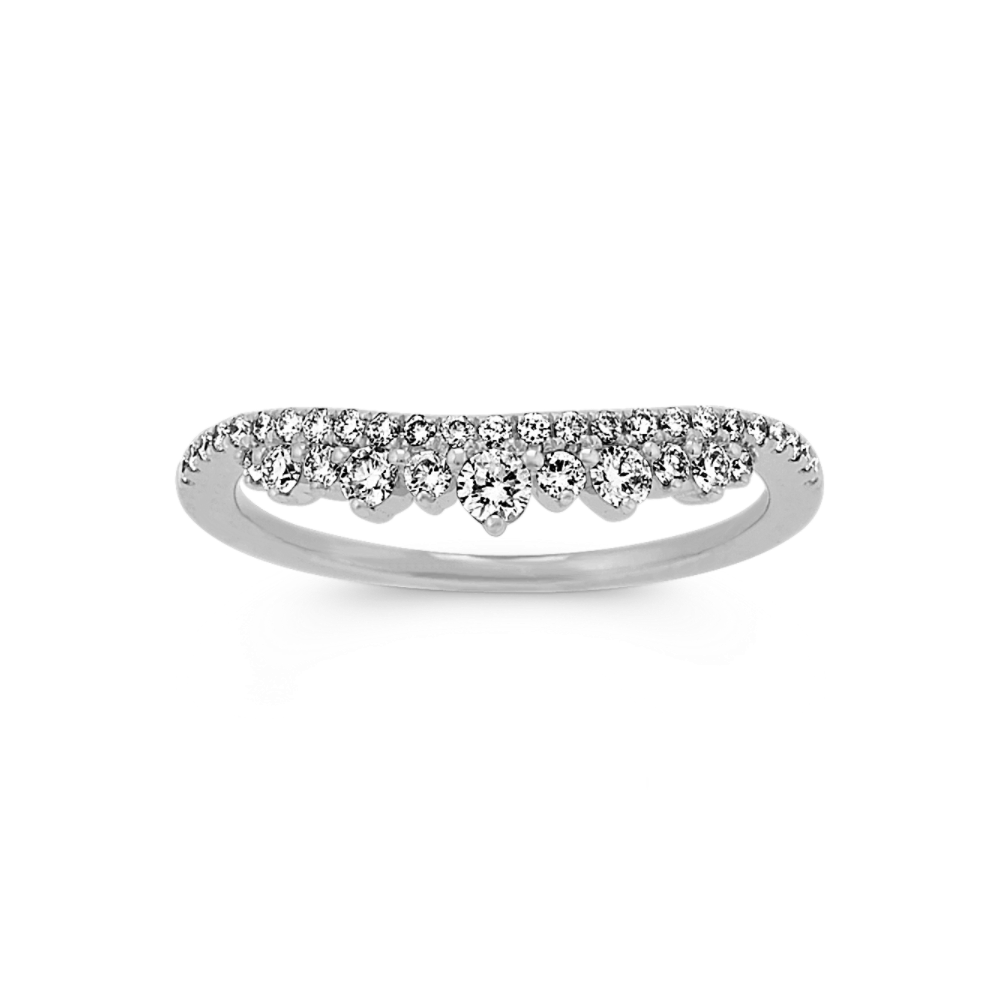 Pave-Set Wedding Band in 14k White Gold