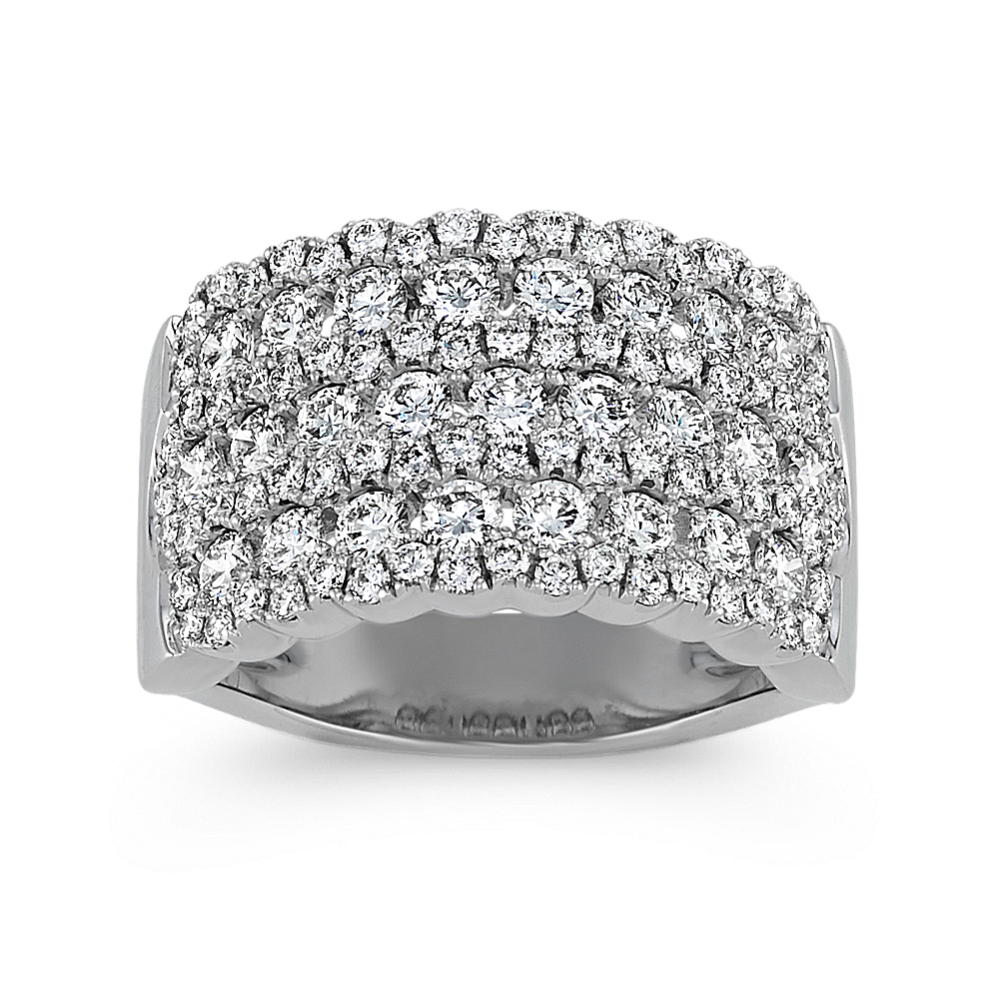 Pave-set Round Diamond Ring