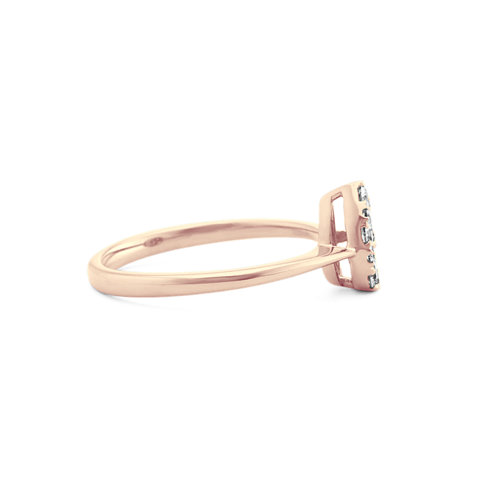 Pear-Shaped Cluster Natural Diamond Ring in 14k Rose Gold | Shane Co.
