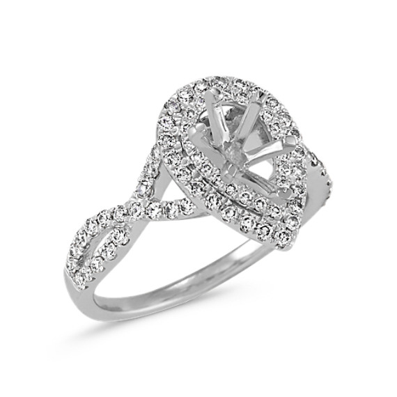 double halo pear engagement ring