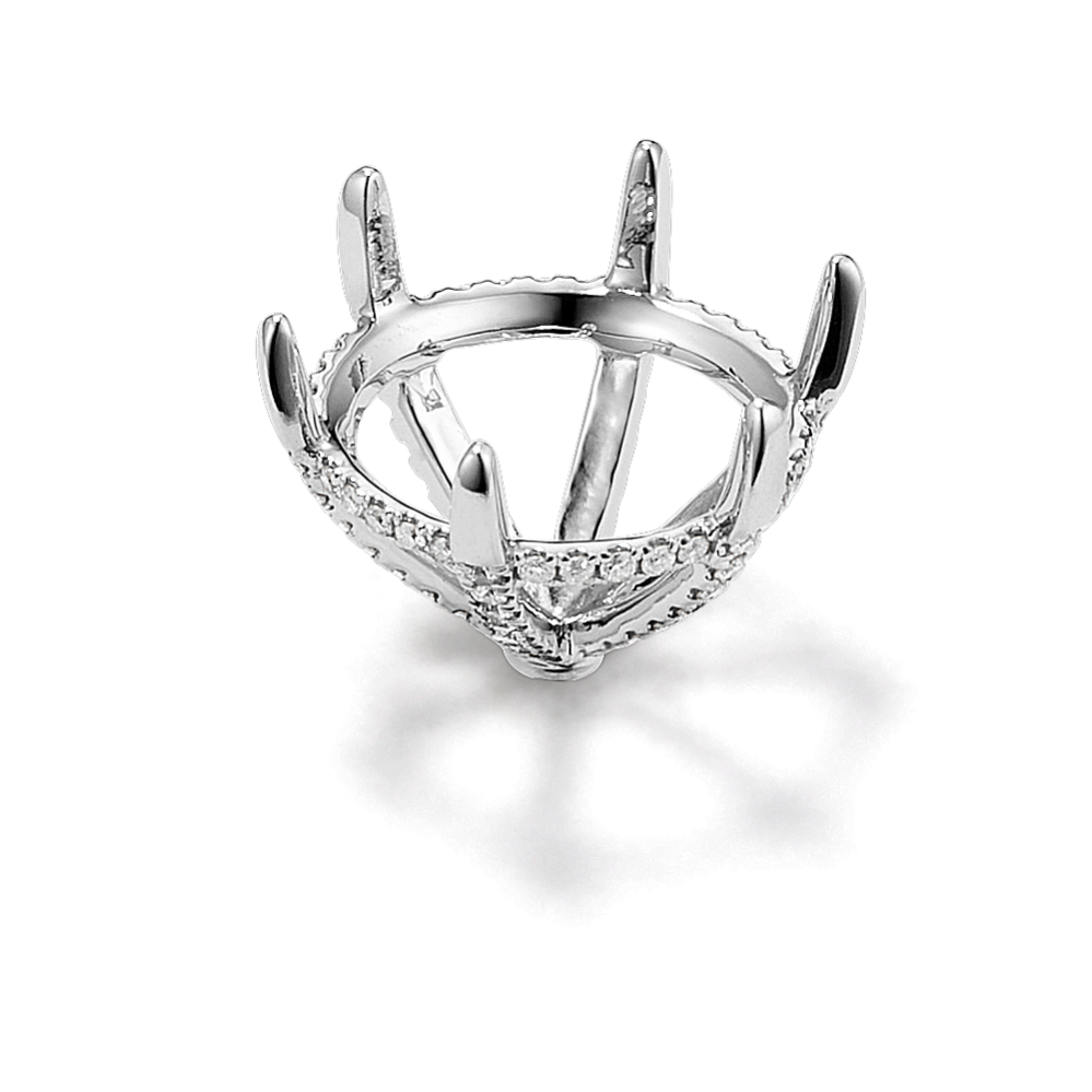 Pedestal Diamond Decorative Crown (Holds approx. 12mm Round)