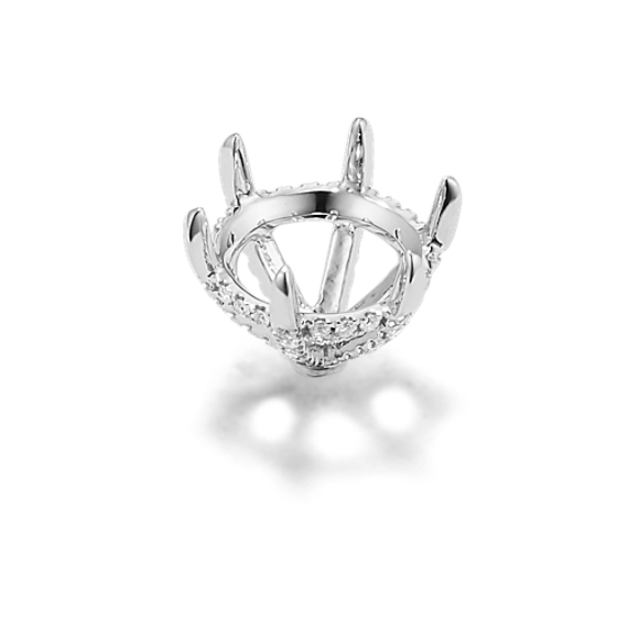 Pedestal Diamond Decorative Crown (Holds approx. 9.4mm Round)