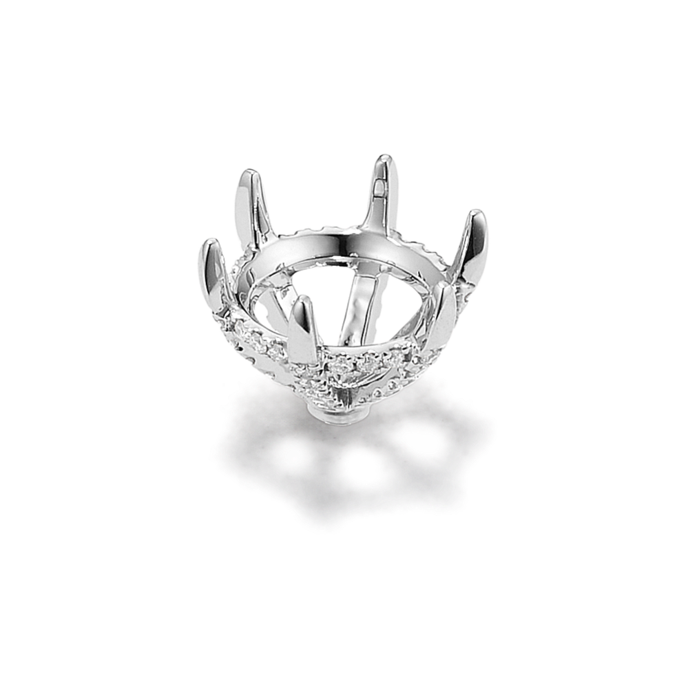 Pedestal Diamond Decorative Crown (Holds approx. 9mm Round)