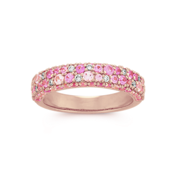 Mosaic Pink Sapphire & Diamond Ring (3.6mm)