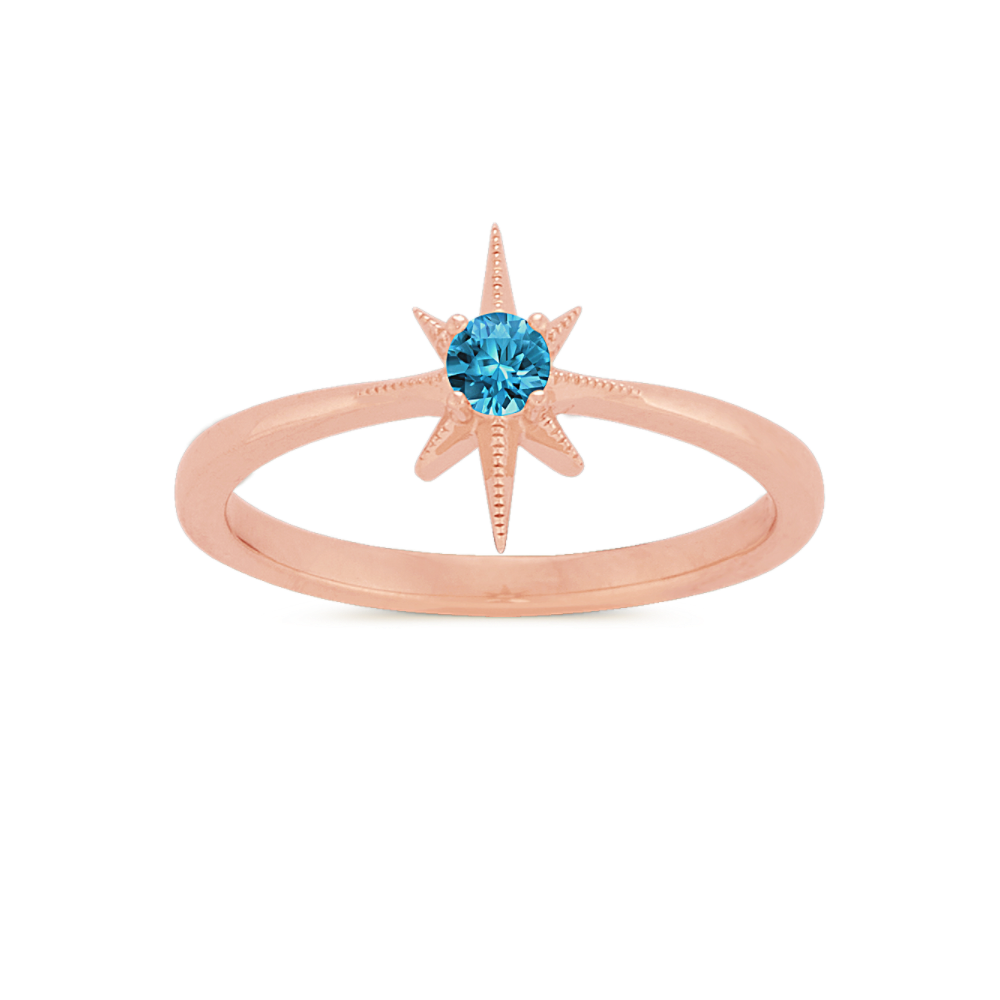 Pick-Your-Gemstone Star Ring in 14K Rose Gold