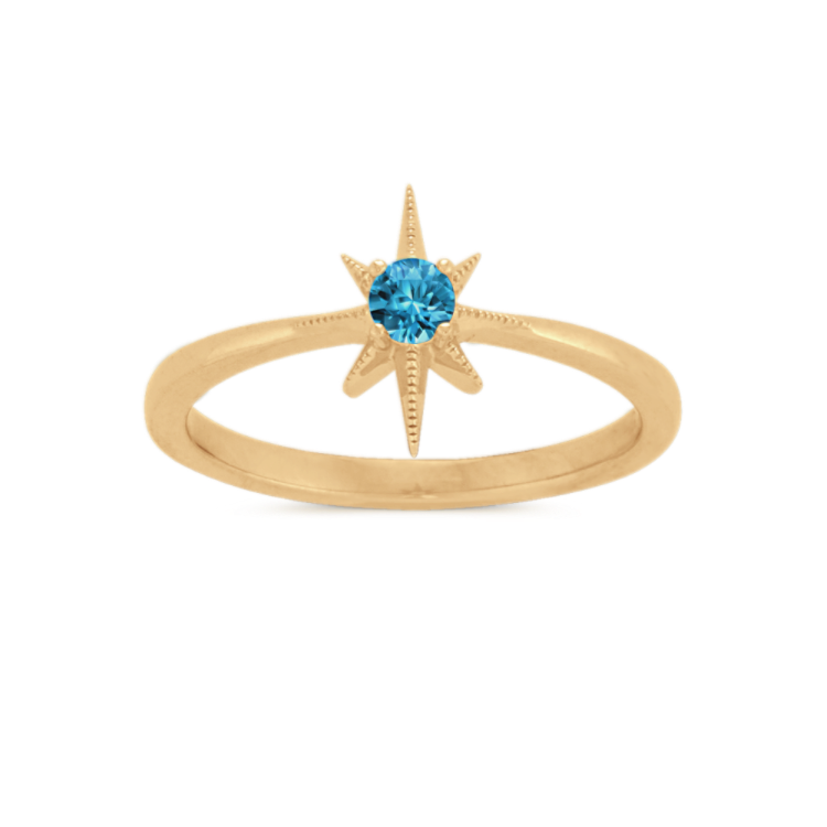Pick-Your-Gemstone Star Ring in 14K Yellow Gold