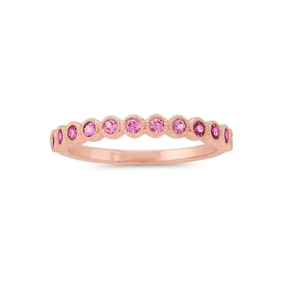 Pink Sapphire Oval Eternity Bands