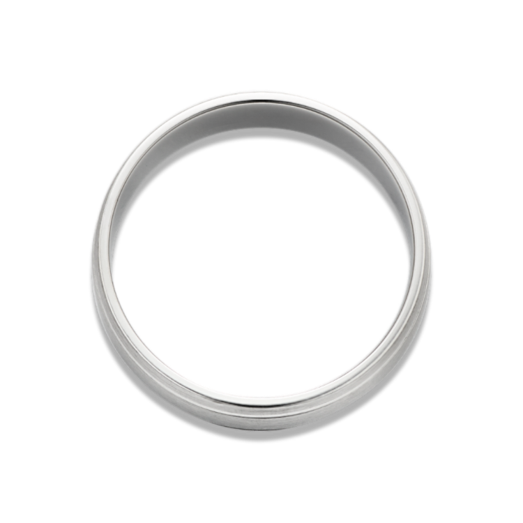 Platinum Comfort Fit Ring with Satin Finish (6mm)