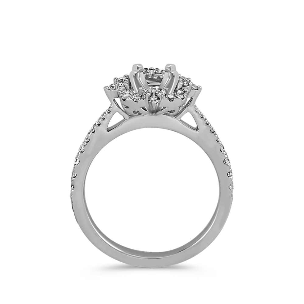 Platinum Halo Diamond Engagement Ring Shane Co.