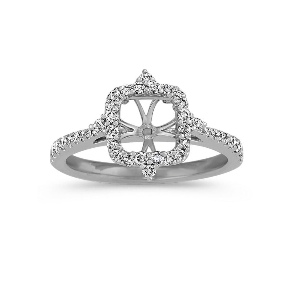 Platinum Halo Diamond Engagement Ring Shane Co.