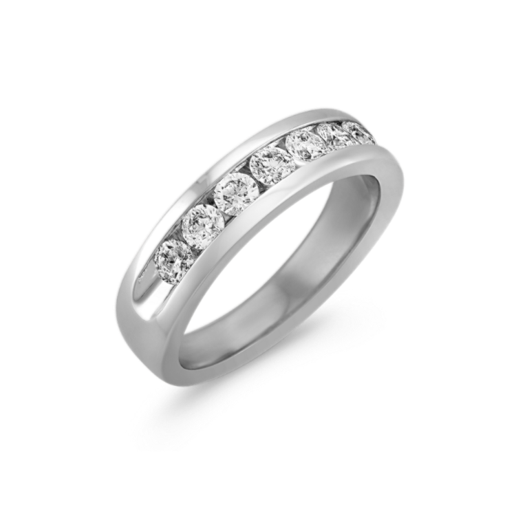 Davis Seven-Stone Natural Diamond Ring in Platinum