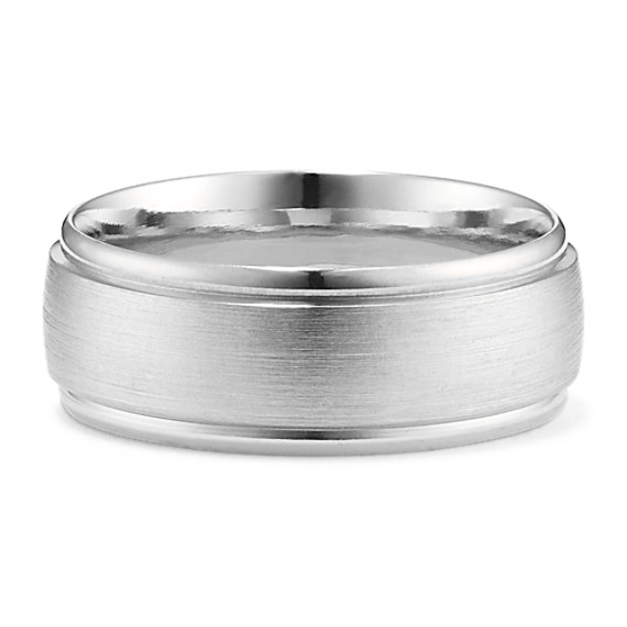 Platinum Wedding Band With Satin Finish 8mm Shane Co Platinum Wedding Band With Satin Finish 8mm