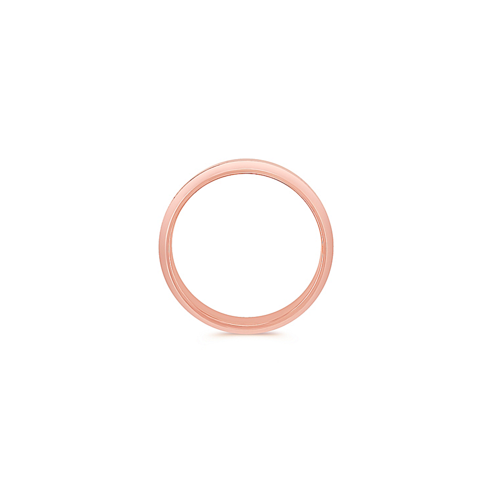 Platinum and 14k Rose Gold Comfort Fit Ring (6.5mm) | Shane Co.