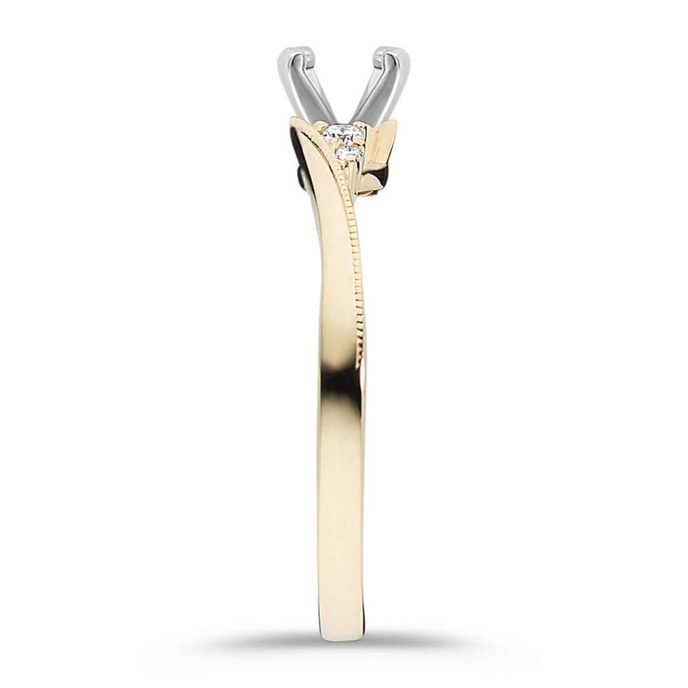 Plume Engagement Ring in White Gold | Shane Co.