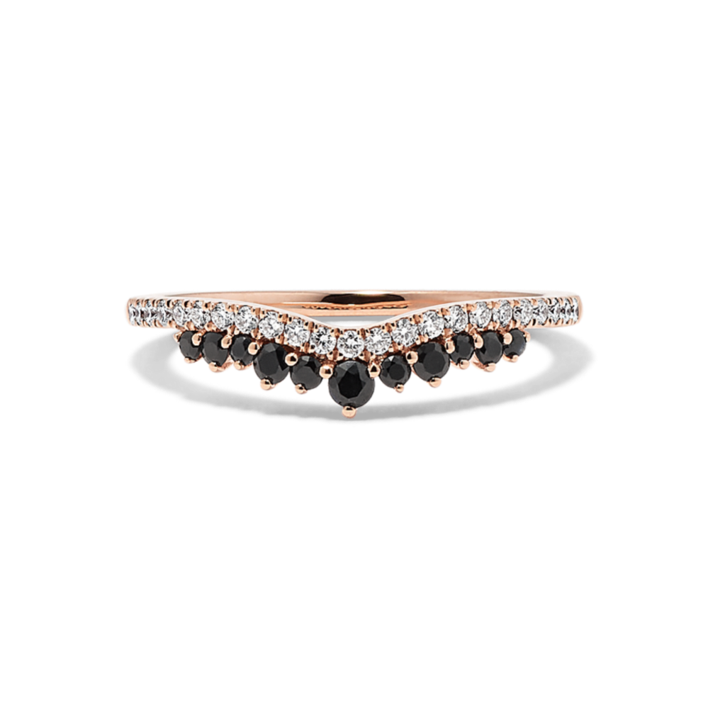 Prestige Diamond & Black Sapphire Contour Band