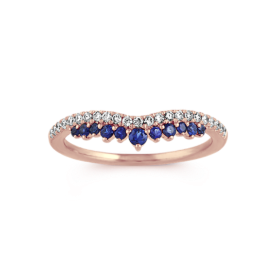 Prestige Diamond & Sapphire Contour Band